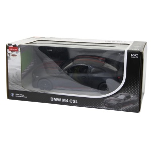 Jamara BMW M4 CSL távirányítású autó, 1:16 méretarányú modell, matt fekete, LED-es fényszórók, 2,4 GHz - Img 2