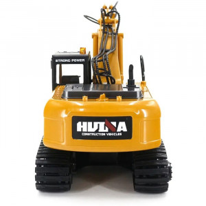 Játék kotrógép távirányítóval, fém vödör, 15 funkció, 1:14 méretarány, 2.4GHz - Img 5