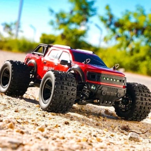 Masina cu radiocomanda THE LINK Monster Truck, tractiune 4x4, viteza 30 Km/h, autonomie 35 min, scara 1:18, rosu - Img 5