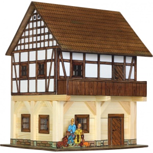 Set constructie arhitectura Granar cu grinzi, 115 piese din lemn, Walachia - Img 1