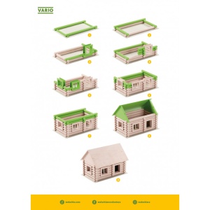 Set constructie arhitectura Vario Suitcase, 72 piese din lemn, Walachia - Img 2