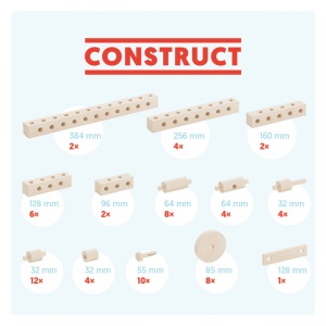 Set gama Construct format din 67 piese, pentru construit masini, animale si alte modele, Walachia - Img 2