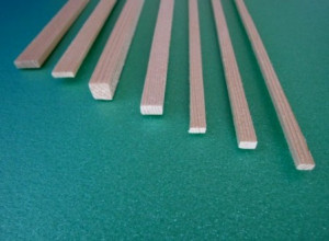 Téglalap alakú fenyőfa téglalap alakú rúd 3 x 5 x 1000 mm - Img 2