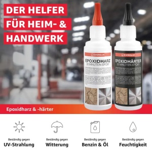 Adeziv bicomponent rasina epoxy Everglue 2K, 30 min, 200 g - Img 3