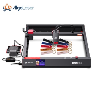 CNC lézergravírozó és vágógép ALGOLASER ALPHA MK2, lézer dióda teljesítmény 20W, 400x410 mm, vágási mélység max. 30mm és gravírozás fára, MDF, műanyag, rozsdamentes acél, üveg, kő, papír, kerámia, bőr, textíliák. - Img 7