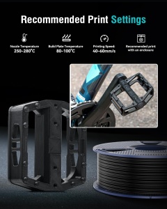 Filament SunLu ABS negru, 1.75mm, 1kg, pentru imprimanta 3D - Img 6