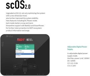 ISDT K1 Dual univerzális intelligens akkumulátortöltő, teljesítmény: 100 W (váltakozó áram)/250 W (egyenáram) x 2, LiPo/Li-Ion/LiFe/NiCd/NiMH/Pb, maximális áramerősség: 10 A - Img 10