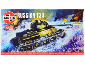 Macheta Airfix Tanc Rusesc T-34, scara 1:76, KIT, 58 piese - Img 2
