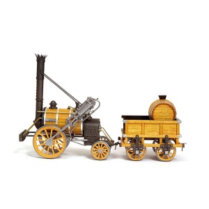 Macheta locomotiva feroviara cu abur OcCre ROCKET KIT, scara 1:24 (G-45), 650 de piese - Img 2
