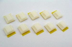 Miniatűr öntapadós kábelrögzítő konzol (10 db) - Img 1