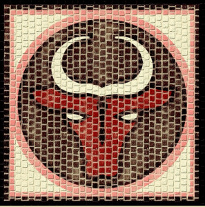 Mozaic decorativ ceramica horoscop TAUR Domenech