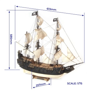 Navomodel macheta OcCre BLACK SWAN Pirate Ship KIT (613 mm) - Img 8
