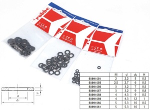 Saibe otel inoxidabil M2.5, D6xd2.7x0.5mm (30 buc) - Img 2
