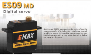 Servo NANO Emax ES09MD 14.8g MG Digital, cu set de accesorii - Img 2