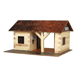Set constructie arhitectura Gara mica, 115 piese din lemn, Walachia - Img 1