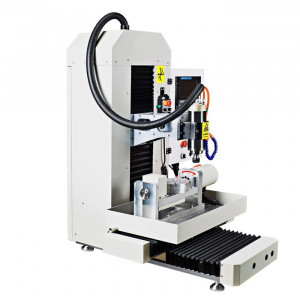 5 tengelyes marógép (router) 300x400mm, 2200/3200W-os motorral, MACH3/DSP/RTCP/Automatikus szerszámcsere, léptető/szervo motorok, vízhűtéses - Img 8