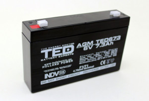 Acumulator Pb-Acid 6 V/ 7.3 A - Img 1