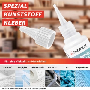 Adeziv cianoacrilat Everglue pentru PMMA (Plexiglas), sticla acrilica, vascozitate scazuta, 20 g - Img 3