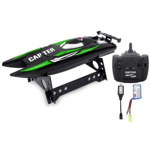 Barca cu telecomanda Jamara CAPTER complet echipata, viteza 20km/h, 315 mm, negru cu verde - Img 3