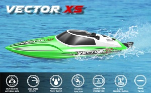 Barca cu telecomanda VolantexRc VECTOR XS Mini complet echipata, viteza 30km/h, 300mm, verde - Img 10