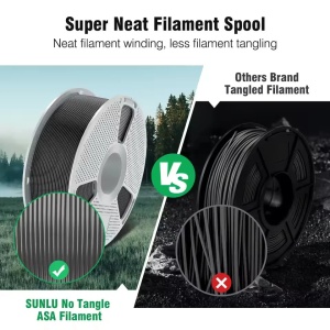 Filament SunLu ASA negru, 1.75mm, 1kg, pentru imprimanta 3D - Img 9
