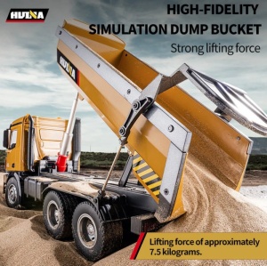 Huina Tipper játék, távirányítóval, hangokkal és fényekkel, 10 csatornás, 1:14 méretarány, 2.4GHz - Img 8