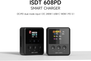 Incarcator acumulator Smart ISDT 608PD DC 240W/USB-C 10A 140W/PD 3.1, LiPo/LiFe/LiIon/LiHV/NiMH/NiCd/Pb, curent maxim 10A - Img 2