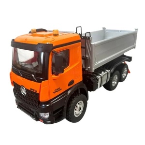 Jucarie Basculanta cu telecomanda, HUINA, piese metalice, tractiune 6x6, sunete si lumini, 11 canale, scara 1:14, 2.4GHz - Img 4