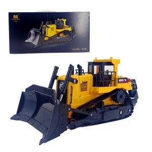 Jucarie Buldozer cu telecomanda, HUINA, control pe cupa, scara 1:16, 2.4GHz