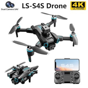 LS-S4S dual HD FPV FPV kamera drón kefe nélküli motorokkal, akadályelkerüléssel, magasságtartással, összecsukható, 2 akkumulátorral - Img 2