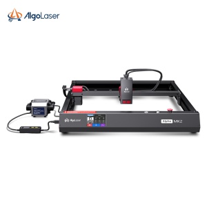 Masina CNC de gravat si taiat cu laser ALGOLASER ALPHA MK2, putere dioda laser 20W, 400x410 mm, adancime taiere max. 30mm si gravare pe lemn, MDF, plastic, inox, sticla, piatra, hartie, ceramica, piele, textile - Img 3