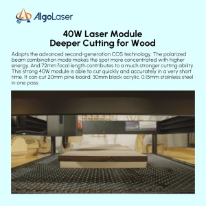 Masina CNC de gravat si taiat cu laser ALGOLASER DELTA 40W, putere dioda laser 40W, 425x415mm, adancime taiere max. 50mm si gravare pe lemn, MDF, plastic, inox, sticla, piatra, hartie, ceramica, piele, textile - Img 4