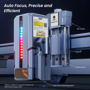 Masina CNC de gravat si taiat cu laser quad ATOMSTACK iKier K1 Pro, putere 130W (laser 24W), 410x410mm, taiere pana la 20mm dintr-o singura trecere si gravare pe lemn, plastic, piele, placi PCB, textile, sticla, si unele tipuri de metal - Img 6