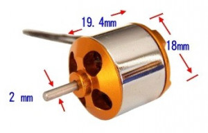 Motor BL Outrunner 16g/ D18x17/ 2200KV - Img 3