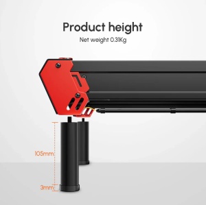 Picioare inaltatoare pentru laser CNC AlgoLaser, 108 mm inaltime, metal, 4 buc, negre - Img 4
