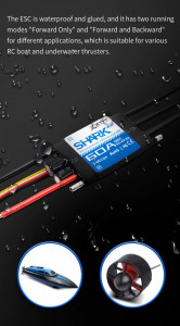 Regulator Brushless ZTW Shark G2 40A racire cu apa pentru navomodele - Img 8