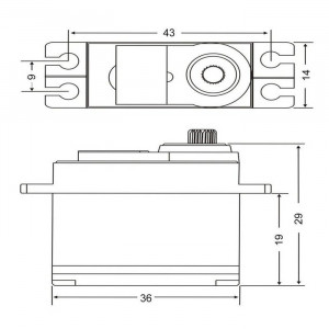 Servo MINI PS-2503HB 3.3 Kg-cm/ 0.10s Analog Core, cu set de accesorii - Img 10