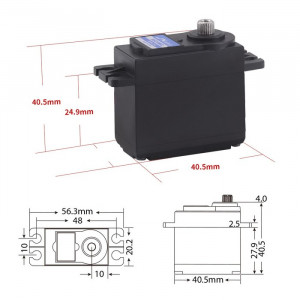 Servo STD JX Servo PS-5521MG, cuplu 20 kg-cm, viteza 0.16s, Analog, cu mecanisme metalice si rulmenti, recomandat pentru cuve navomodel plantat - Img 6
