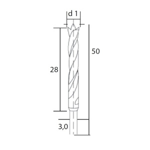 Set burghie HSS cu pin pentru centrare, Proxxon 28876 - Img 3