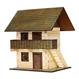 Set constructie arhitectura Granar, 126 piese din lemn, Walachia - Img 1