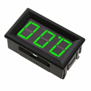 Voltmetru digital, indicator de tensiune 4.5-30V, afisaj LED verde, dreptunghiular, pentru navomodele de nadit