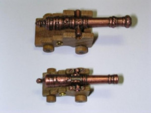 30 mm-es ágyúk fából készült célzókészülékkel (5 db) - Img 1