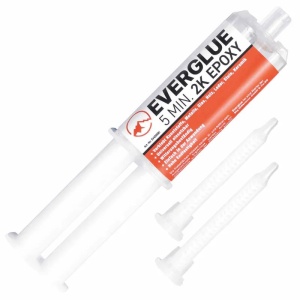 Adeziv bi-component Everglue rasina epoxy 5 minute 25 g tip seringa dubla 1:1 - Img 2