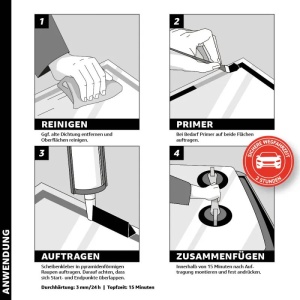 Adeziv Everglue 1K MS pentru parbriz, fara solventi, negru, 420 g - Img 4