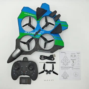 Avion quadcopter PIONEER FALCON, complet echipat, camera video, stabilizatore electronica, rotire 360 grade si lumini LED, 2.4GHz (250 mm), cu doua baterii - Img 3