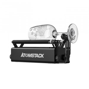 Axa rotativa R3 PRO pentru gravare pe obiecte cilindrice, compatibila cu Atomstack, Ortur, Neje, TwoTrees, xTool - Img 6
