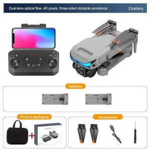 Drona XT9 cu camera 4K FPV, evitarea obstacolelor, camera mentinere altitudine, pliabila, 2 baterii - Img 10