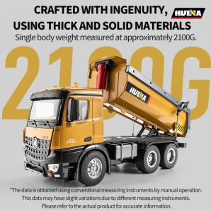 Huina Tipper játék, távirányítóval, hangokkal és fényekkel, 10 csatornás, 1:14 méretarány, 2.4GHz - Img 9