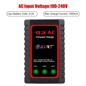 Incarcator HTRC B3 Pro Max AC pentru acumulatori LiPo 2-3 celule, 7.4-11.1V, putere 10W, curent 1000mA, alimentare 220V, cu detectia terminarii incarcarii - Img 2