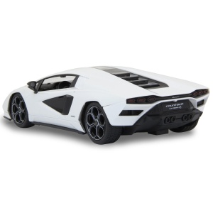 Jamara LAMBORGHINI LAMBORGHINI Countach LPI 800-4 rádióvezérlésű autó, 1:16 méretarányú modell, fehér, LED fényszórók, 2.4GHz - Img 7